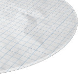 Wit verfrommeld papier blauwe lijnen snijplank (Hoek)