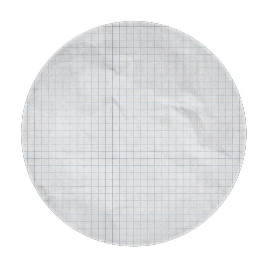 Wit verfrommeld papier blauwe lijnen snijplank (Voorkant)