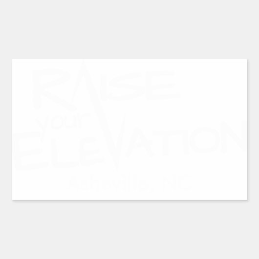 Wit Verhoog uw hoogte Logo Duidelijke achtergrond Rechthoekige Sticker (Voorkant)