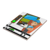 Wit-verkeerslichtgeleider voor keramische Tegel Tegeltje (Zijkant)