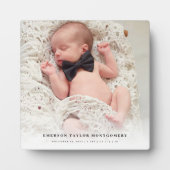Wit verloop Nieuwe Baby Photo Display Ontwerp Fotoplaat (Voorkant)