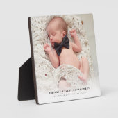 Wit verloop Nieuwe Baby Photo Display Ontwerp Fotoplaat (Voorkant)