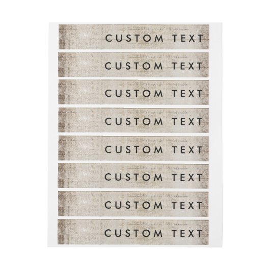 Wit verontruste hout ziet er rond labels gewikkeld adreslabel wikkel (Vel)