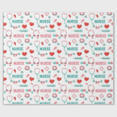 Wit verpleegstersleven Naadloos patroon (1) Cadeaupapier (Vlak)