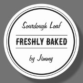 Wit | vers gebakken door ronde sticker