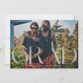 Wit Vervagen Afstudeerder Modern Photo Uni Aankondiging (Voorkant)