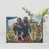 Wit Vervagen Afstudeerder Modern Photo Uni Aankondiging (Staand voorkant)