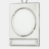 Wit Verzilverd Banner Ornament (Links)