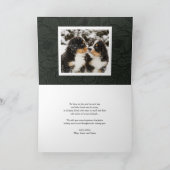 Wit Vet Script Foto Overlay Gelukkig Nieuwjaar Feestdagen Kaart (Binnen)