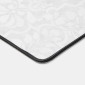 Wit  Victoriaans Damast Naadloos Patroon Bureaumat (Hoek)