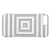 Wit vierkant geometrisch Case-Mate iPhone case (Achterkant (Horizontaal))