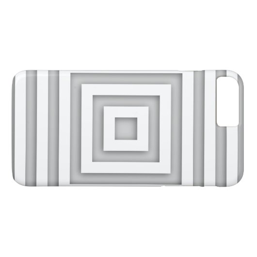 Wit vierkant geometrisch Case-Mate iPhone case (Achterkant (Horizontaal))