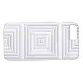 Wit vierkant geometrisch Case-Mate iPhone case (Achterkant (Horizontaal))
