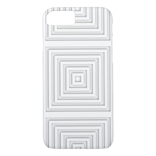Wit vierkant geometrisch Case-Mate iPhone case (Achterkant)