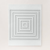 Wit vierkant geometrisch legpuzzel (Verticaal)