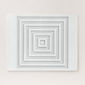 Wit vierkant geometrisch legpuzzel (Horizontaal)