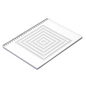 Wit vierkant geometrisch notitieboek (Linkerzijde)