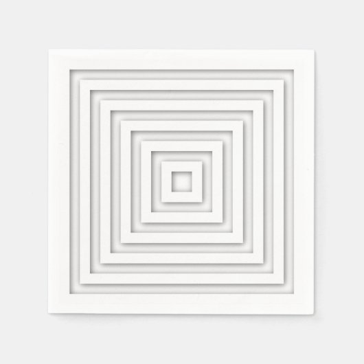 Wit vierkant geometrisch servetten (Voorkant)