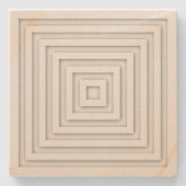 Wit vierkant geometrisch stenen onderzetter (Voorkant)