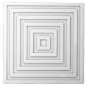 Wit vierkant geometrisch tegeltje (Voorkant)