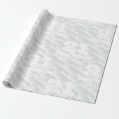 Wit vierkant met reliëf cadeaupapier (Uitgerold)