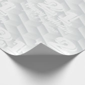 Wit vierkant met reliëf cadeaupapier (Hoek)