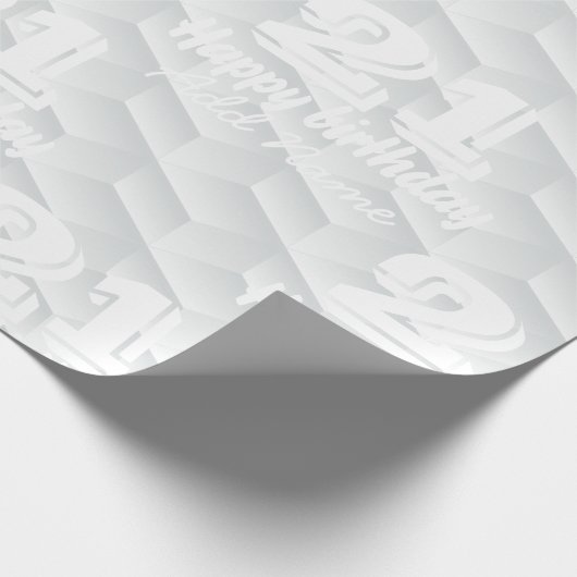 Wit vierkant met reliëf cadeaupapier (Hoek)