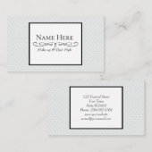 Wit vierkant met reliëf visitekaartje (Voorkant / Achterkant)