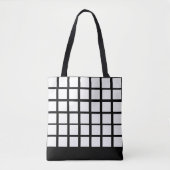 Wit vierkant ontwerp tote bag (Voorkant)