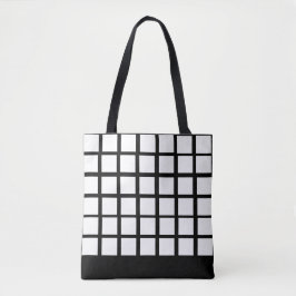 Wit vierkant ontwerp tote bag