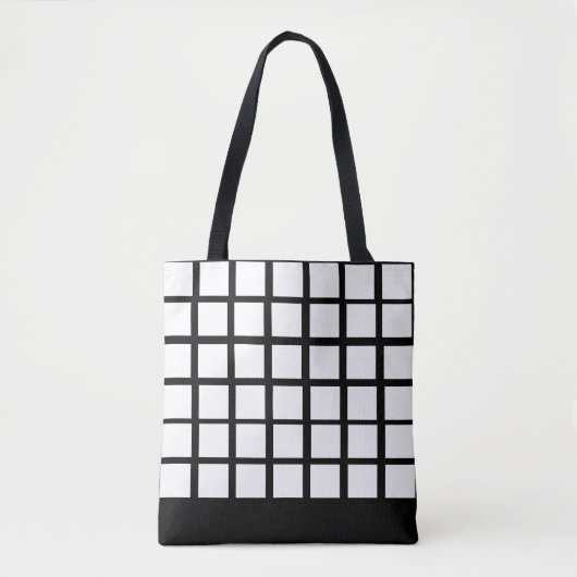 Wit vierkant ontwerp tote bag (Voorkant)