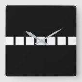 Wit vierkant ontwerp vierkante klok (Voorkant)
