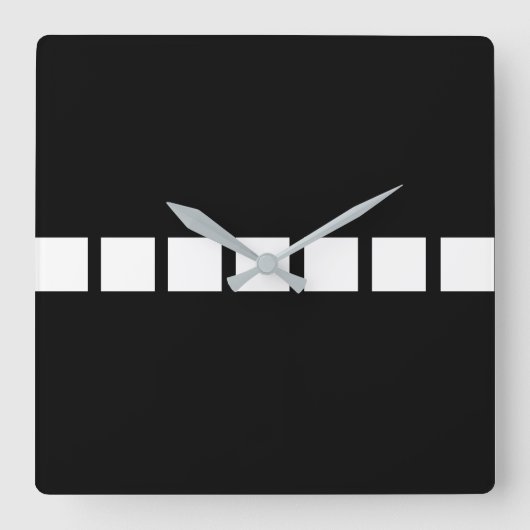 Wit vierkant ontwerp vierkante klok (Voorkant)