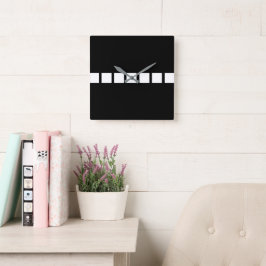 Wit vierkant ontwerp vierkante klok