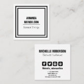 wit vierkant vierkante visitekaartje (Voorkant / Achterkant)