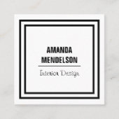 wit vierkant vierkante visitekaartje (Voorkant)