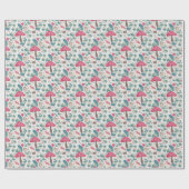 Wit Vintage Cottagecore Cadeaupapier (Vlak)