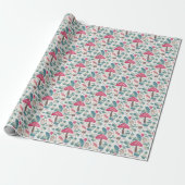 Wit Vintage Cottagecore Cadeaupapier (Uitgerold)