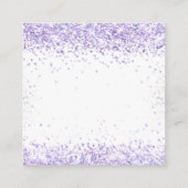 Wit violet QR code bruiloft RSVP Informatiekaartje (Achterkant)