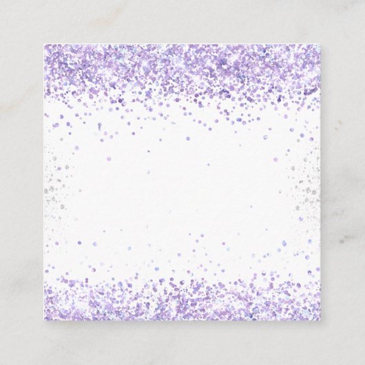 Wit violet QR code bruiloft RSVP Informatiekaartje (Achterkant)