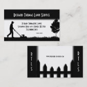 Wit Visitekaartje landschapslandschap van de Lawn  (Voorkant / Achterkant)