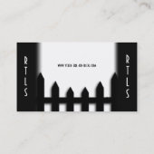 Wit Visitekaartje landschapslandschap van de Lawn  (Achterkant)