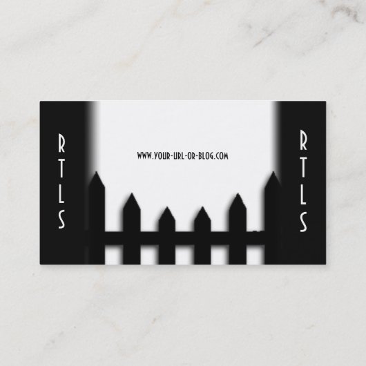 Wit Visitekaartje landschapslandschap van de Lawn  (Achterkant)