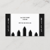 Wit Visitekaartje landschapslandschap van de Lawn  (Achterkant)