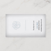 Wit Visitekaartje met Roos (Achterkant)