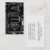 Wit visitekaartje van B & W-pc-reparaties (Voorkant / Achterkant)