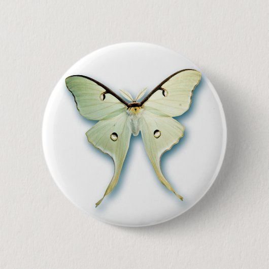 wit vlinderontwerp ronde button 5,7 cm (Voorkant)