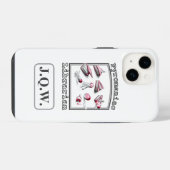 Wit Voeg drie Initialen Pyromaniac Librarian toe iPhone Hoesje (Achterkant horizontaal)