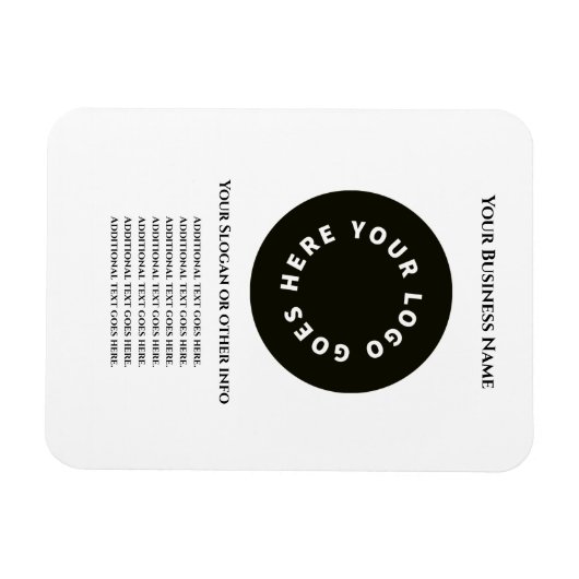 Wit voeg je eigen tekst en logo toe magneet (Horizontaal)