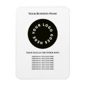 Wit voeg je eigen tekst en logo toe magneet (Verticaal)